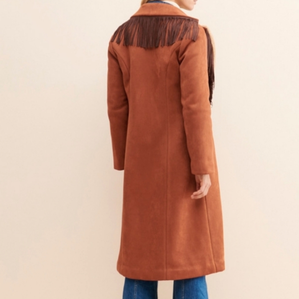 NWT ANTHRO | Hutch Daisy Suede Fringed Coat - Picture 7 of 17